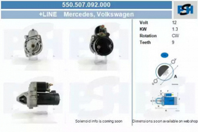 CV PSH 550507092000 -  Стартер